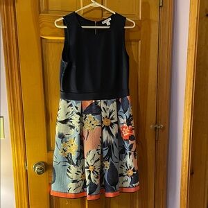 Floral Sleeveless Ladies Dress - Black and Multicolor - worn once